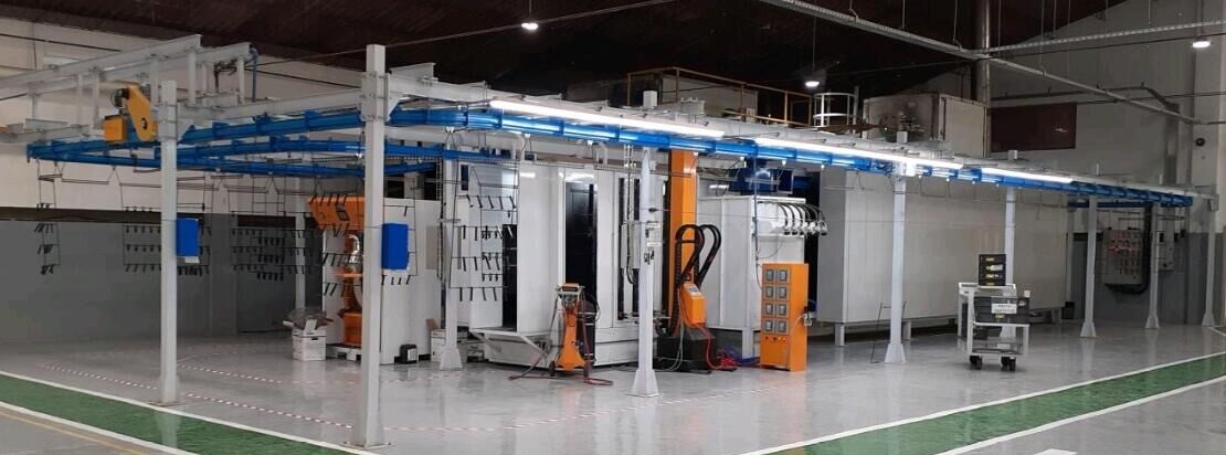automatic powder coating booth