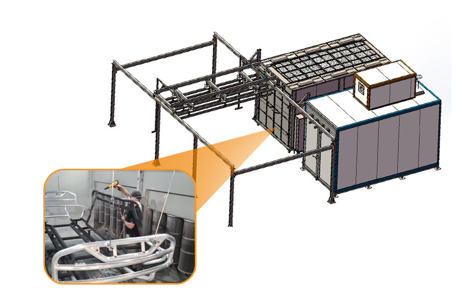 manual powder coating line