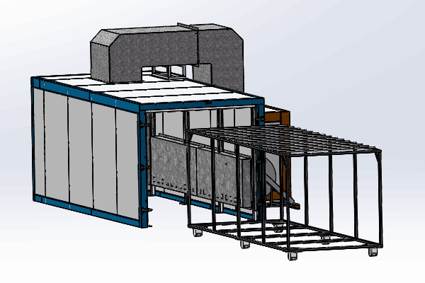 walk-in powder coating oveb