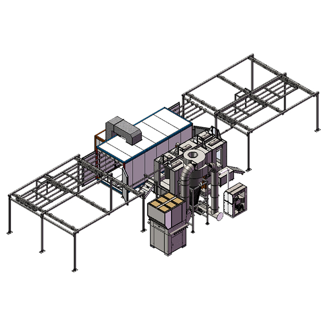 Semi-automatic Powder Coating Line for Aluminum Profiles