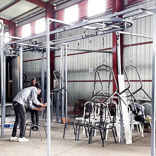 furniture powder coating line