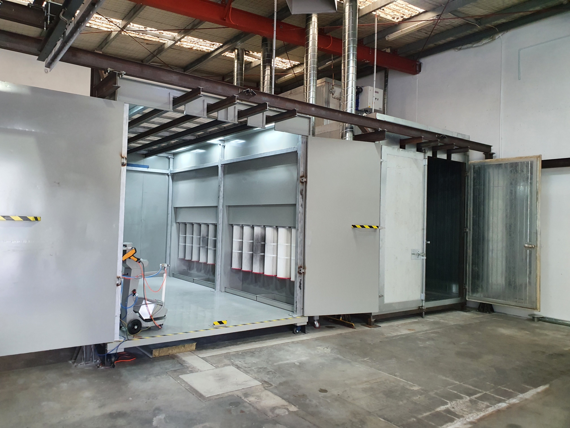 manual powder coating line