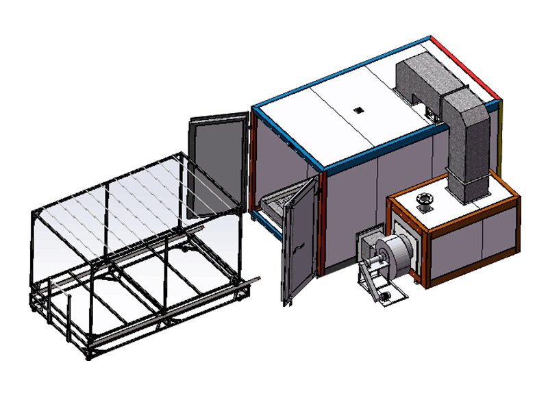 Gas Powder Coating Oven Trolley System