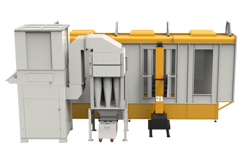 multi-cyclone powder coating booth