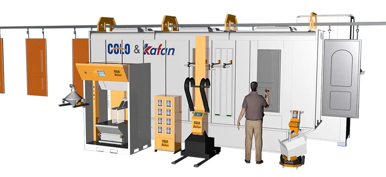 automatic powder coating system