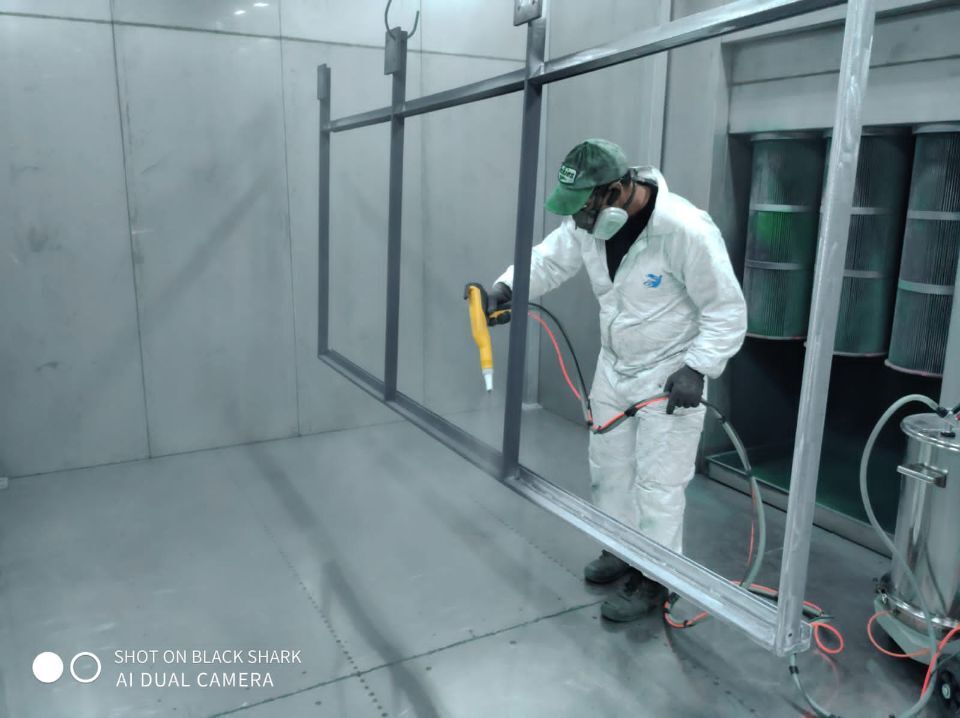 powder coating metal frame