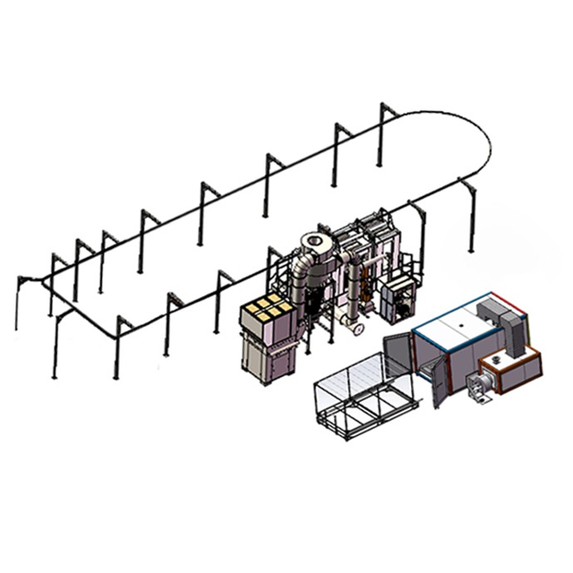 Semi-Automatic Powder Coating Line for Small Parts