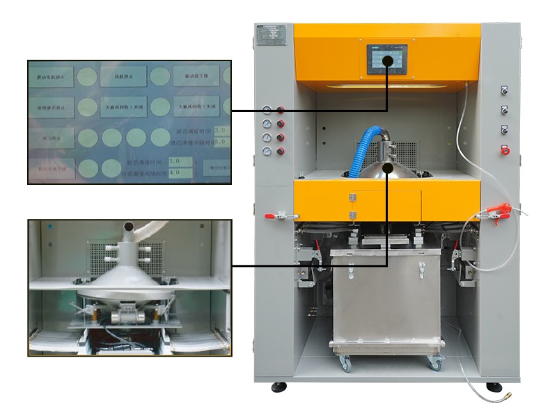 powder coating feed center