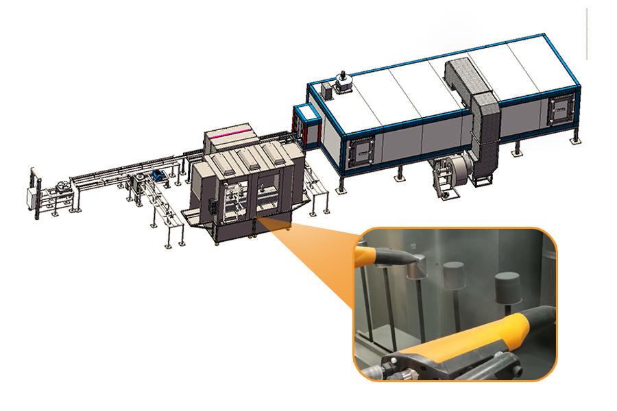 ground automatic powder coating line