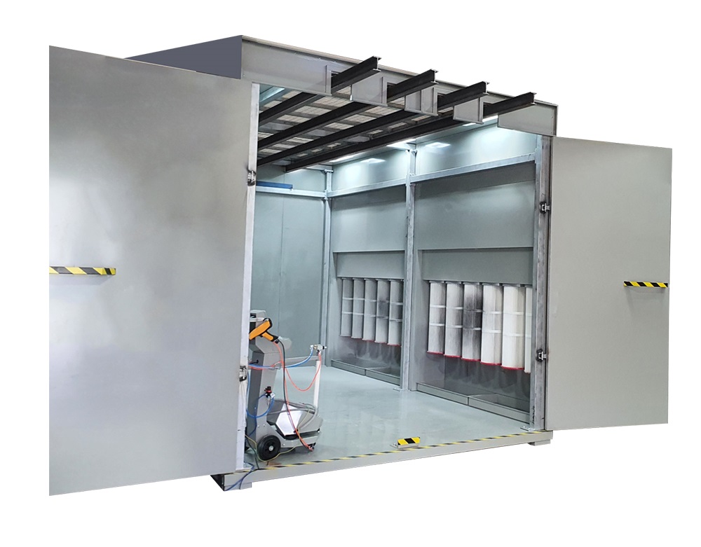 walk-in powder coating booth