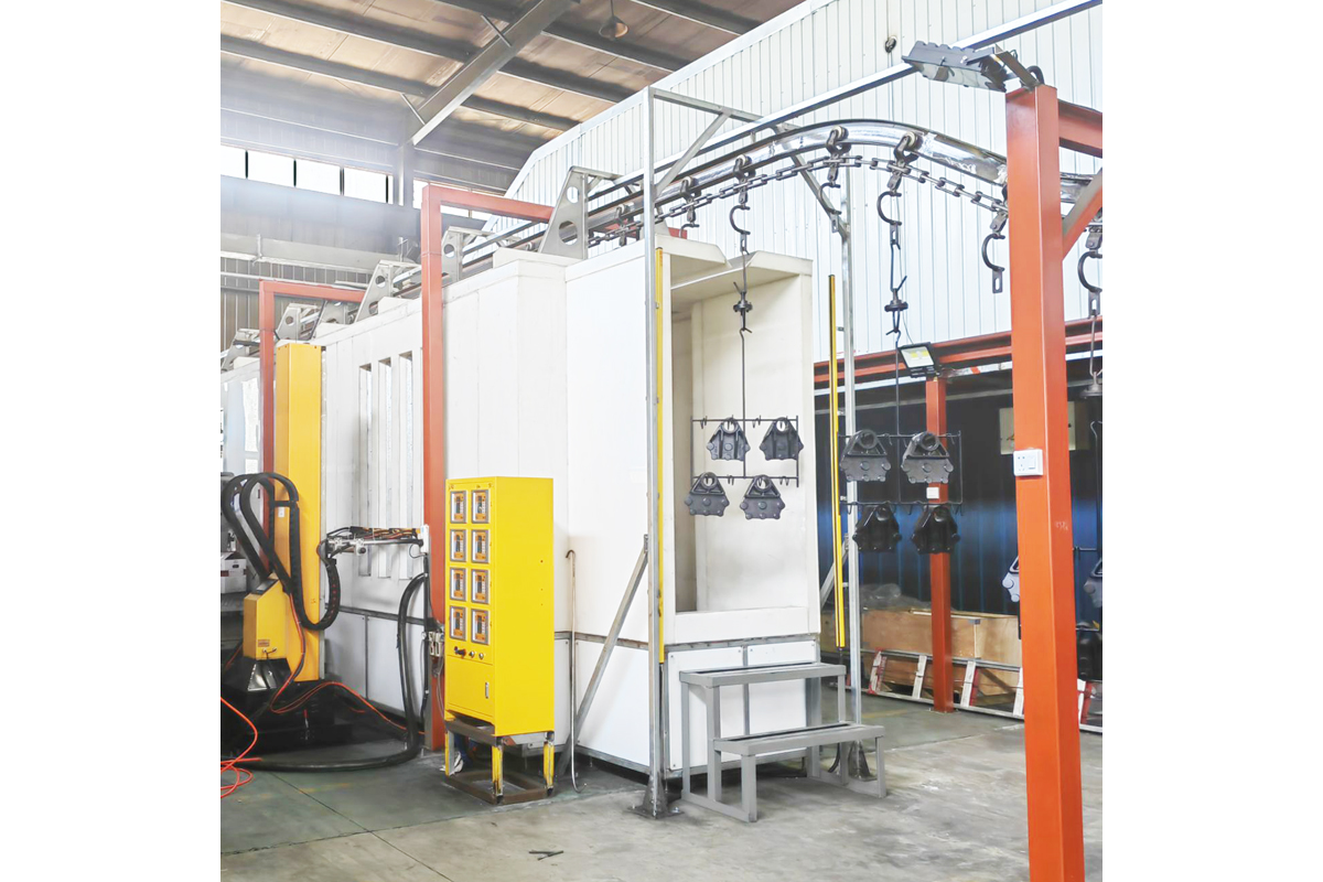 automatic powder coating booth system