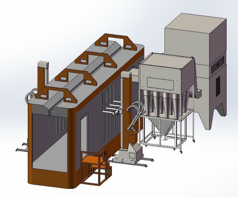 Multi-cyclone Powder Coating Booth
