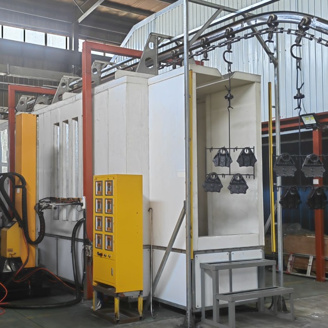 Automatic powder coating auto parts