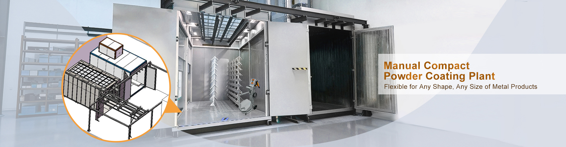 manual powder coating plant