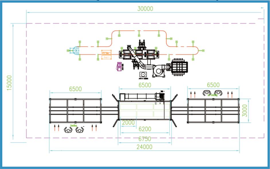 powder coating line drawing