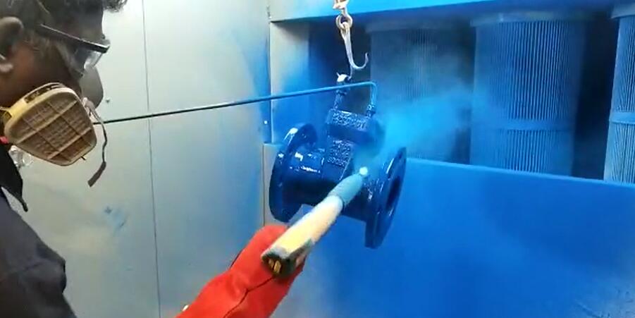 powder coating fire hydrants