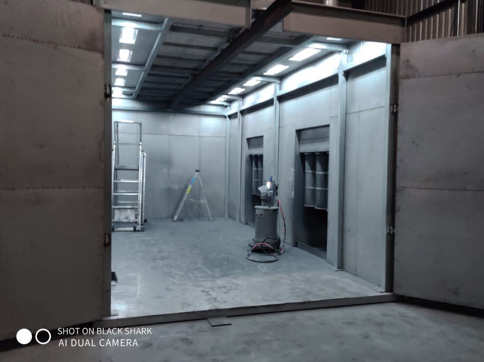 walk in powder coating booth 1
