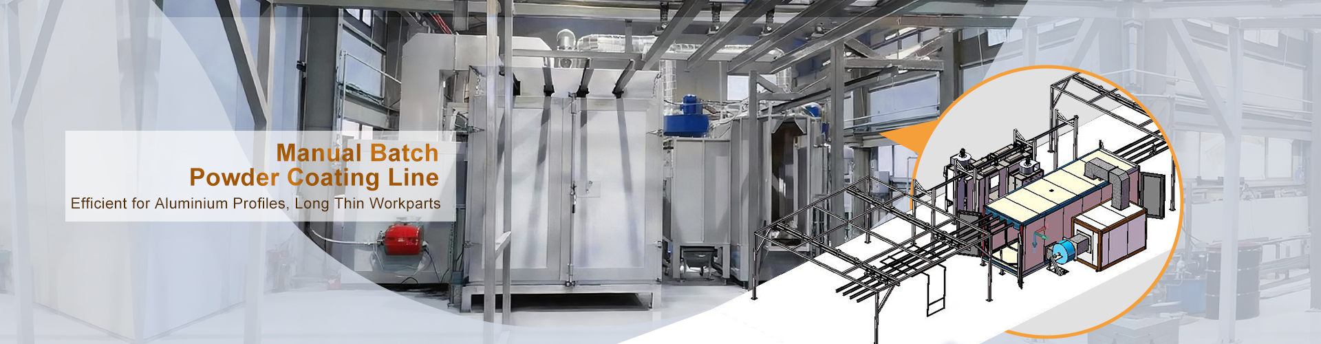 manual powder coating line