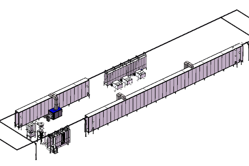 Automatic Powder Coating Line with Pretreatment