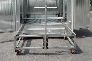 powder coating oven trolley