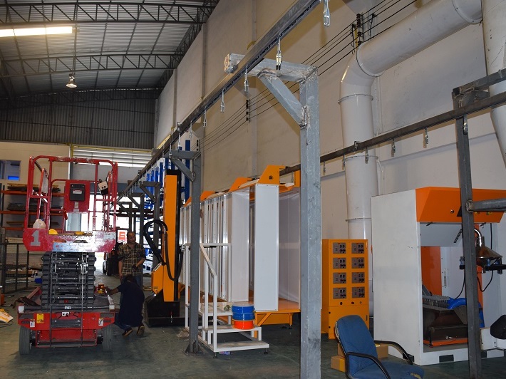 Automatic Powder Coating System Installed in Thailand